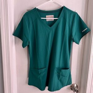Women's Sketchers by Barco Green Scrub Top